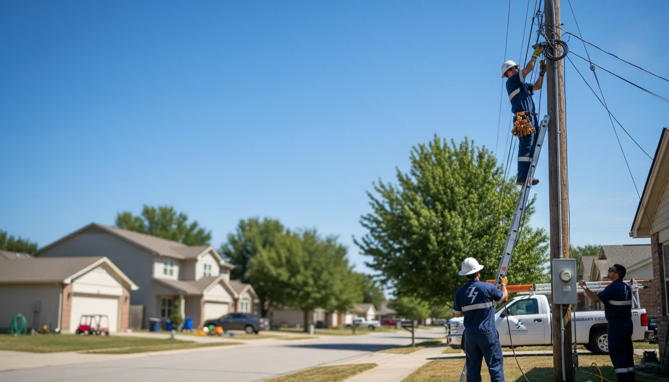 Residential electrician providing installation services in Hartville, WY